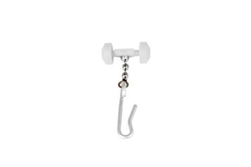 FC Wheeled Carrier with Stainless Steel Hook - Draperies.com
